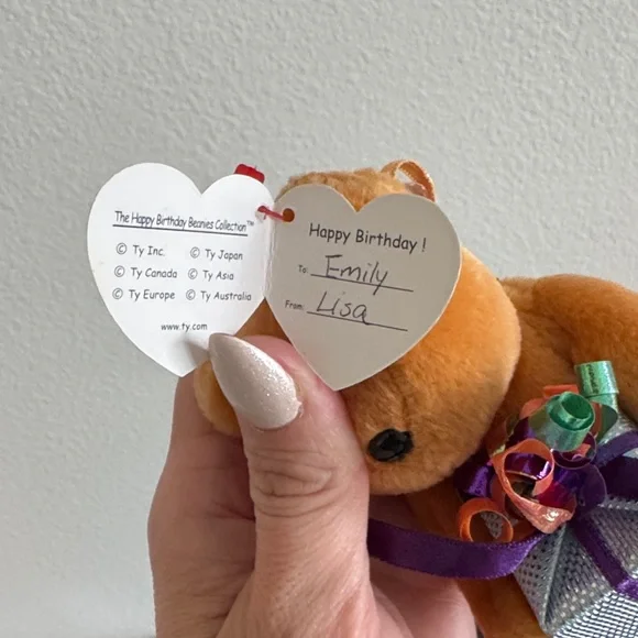 Ty Tan Teddy Bear with Gift Box - Picture 5 of 5